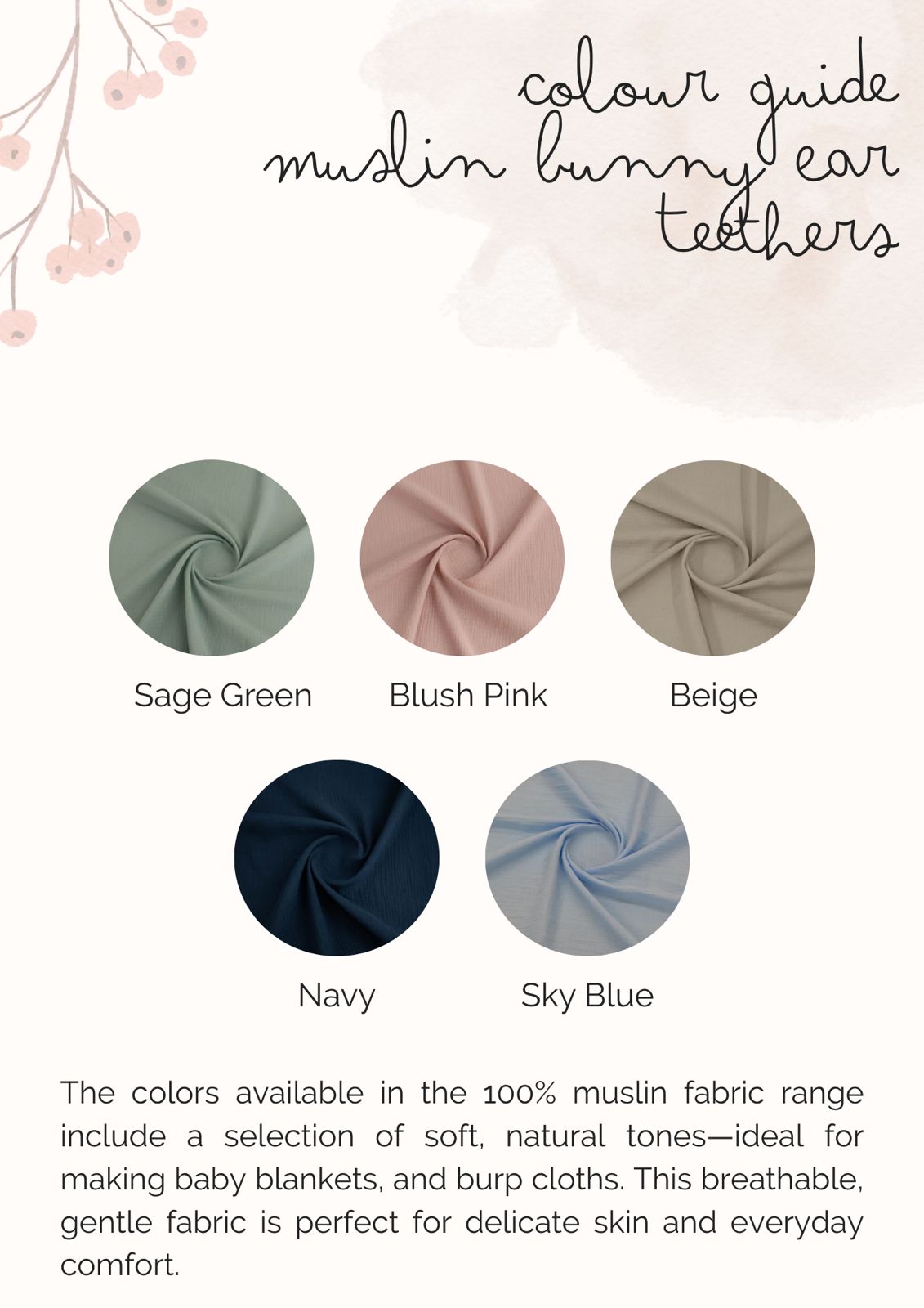 Muslin Bunny Ear Teething Rings