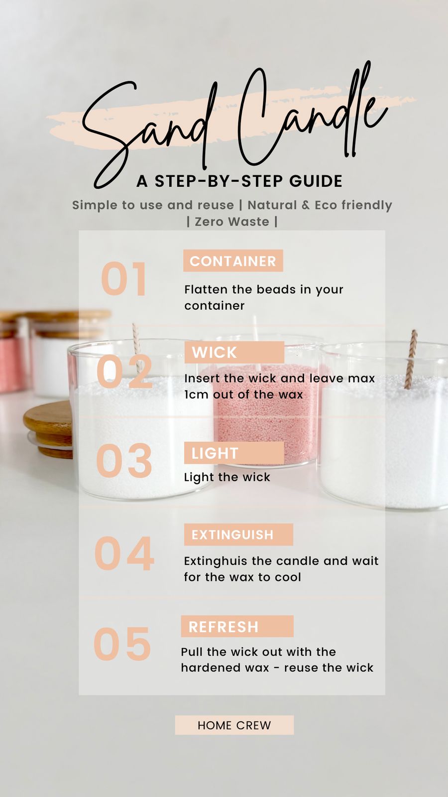 Fragrance Free Sand Candle