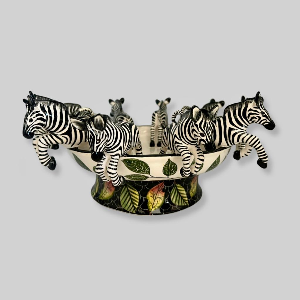 Zebra Carousel Display Bowl | Nkwe Ceramics by All Things Clay