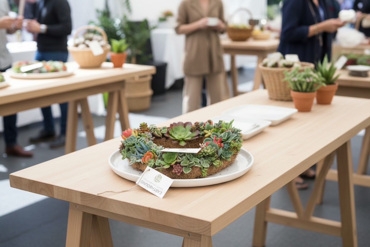 Valentines Wreath, by Earthbound Succulent Designs