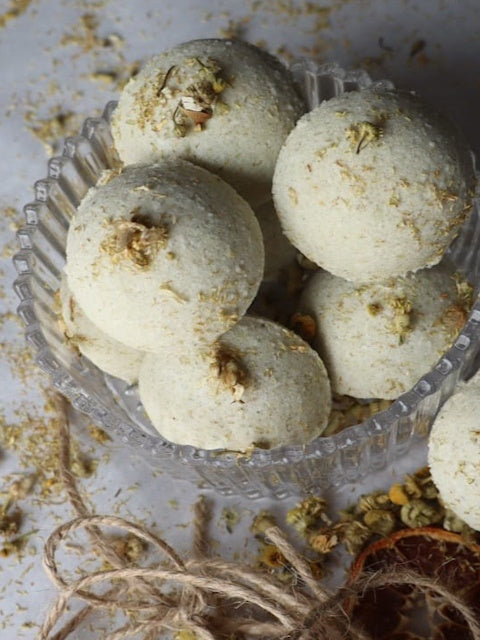 Chamomile Bath Bombs – Relaxing Natural Self-Care