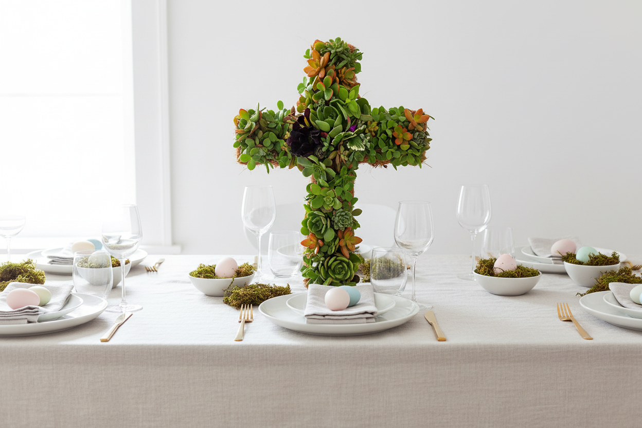 Easter Wreath, by Earthbound Succulent Designs