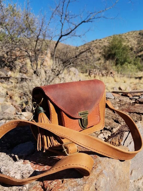 Leather Cross-Body Hand Bag