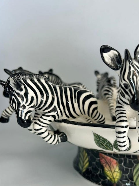 Zebra Carousel Display Bowl | Nkwe Ceramics by All Things Clay