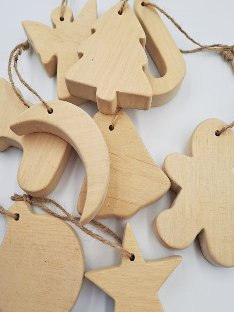 Set of 10 Handmade Christmas Ornaments