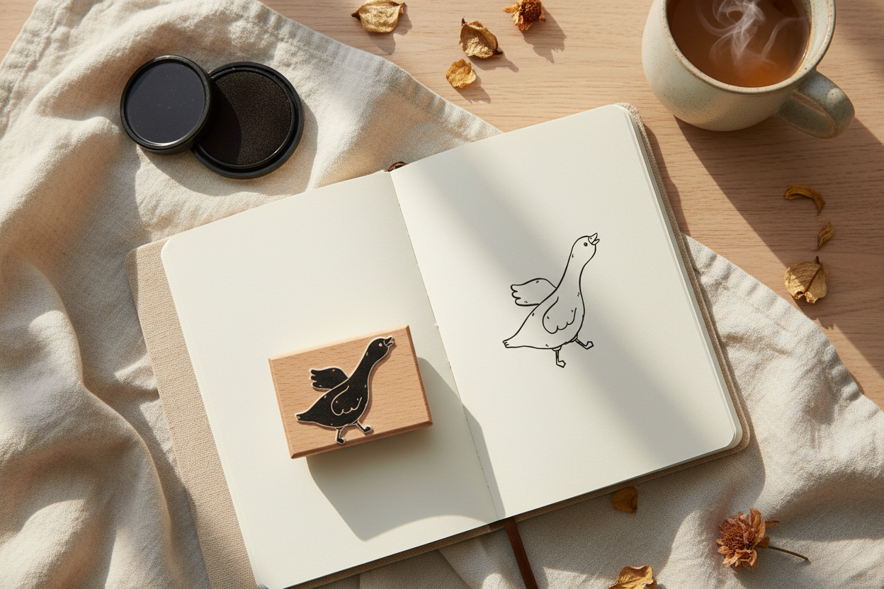 Stamps for cozy journaling and small business packaging