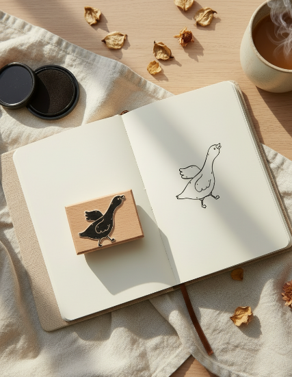 Stamps for cozy journaling and small business packaging