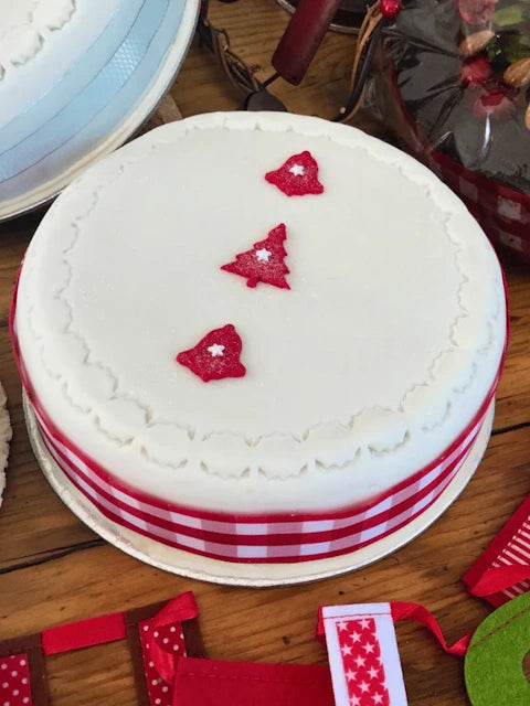 Christmas Cake - Iced with Pettinice and Marzipan with Detail