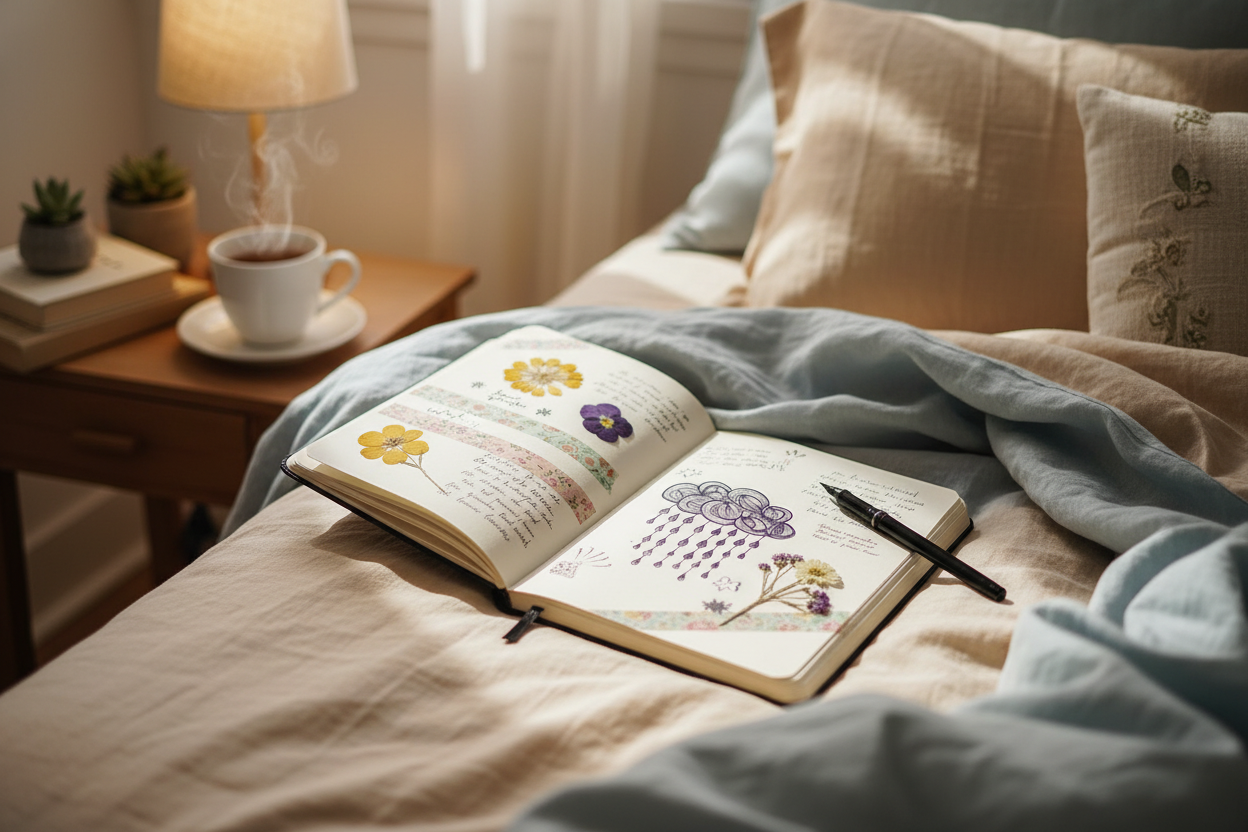Stamps for cozy journaling and small business packaging