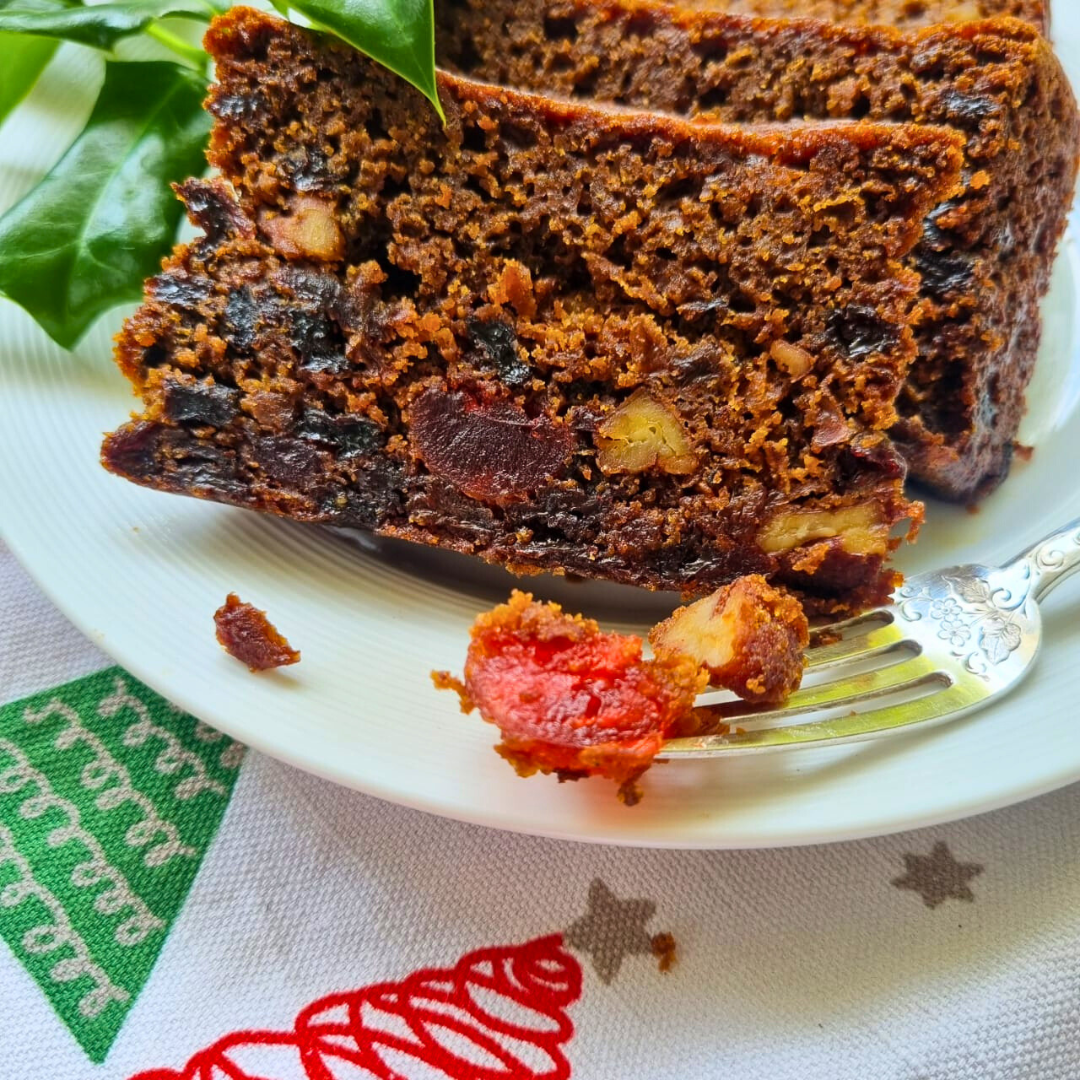 Christmas Cake topped with Glace Fruit