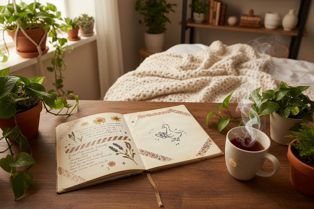 Stamps for cozy journaling and small business packaging