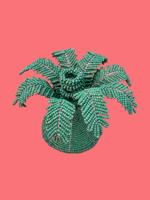 Beaded Palm Tree Candle  Sticks