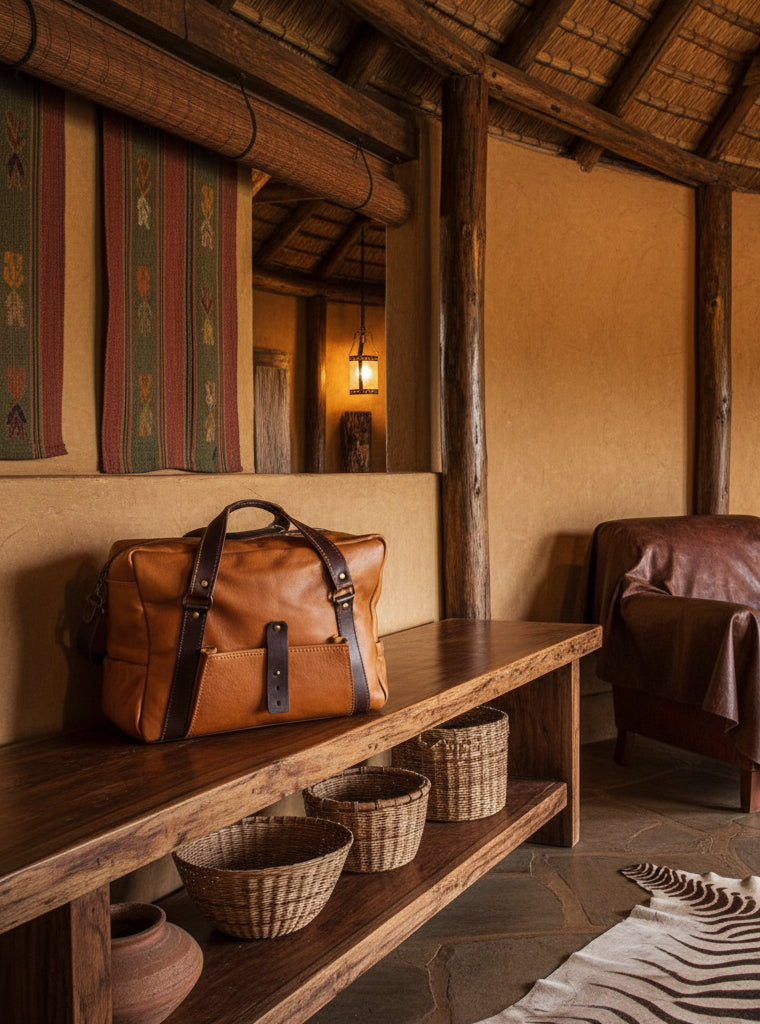 Hand Stitched Leather Travel Bag