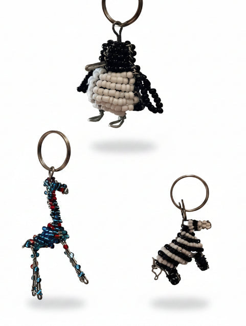 Handmade African Beaded Keyrings | cute animal keyrings