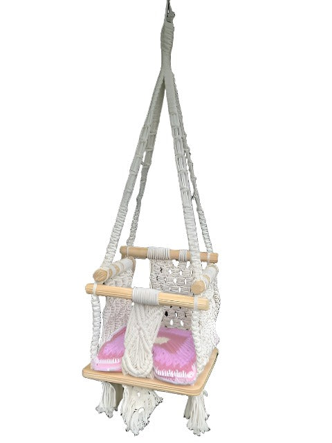 Handmade Boho Macrame Baby Swing Chair