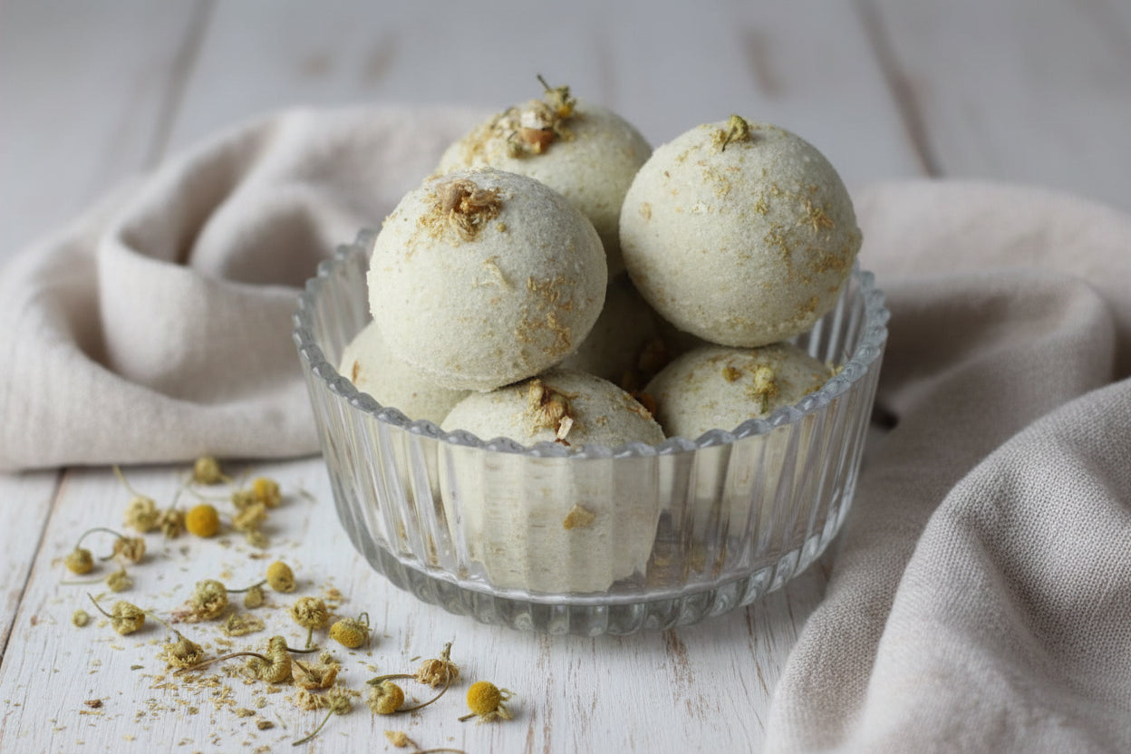 Chamomile Bath Balls – Relaxing Natural Self-Care