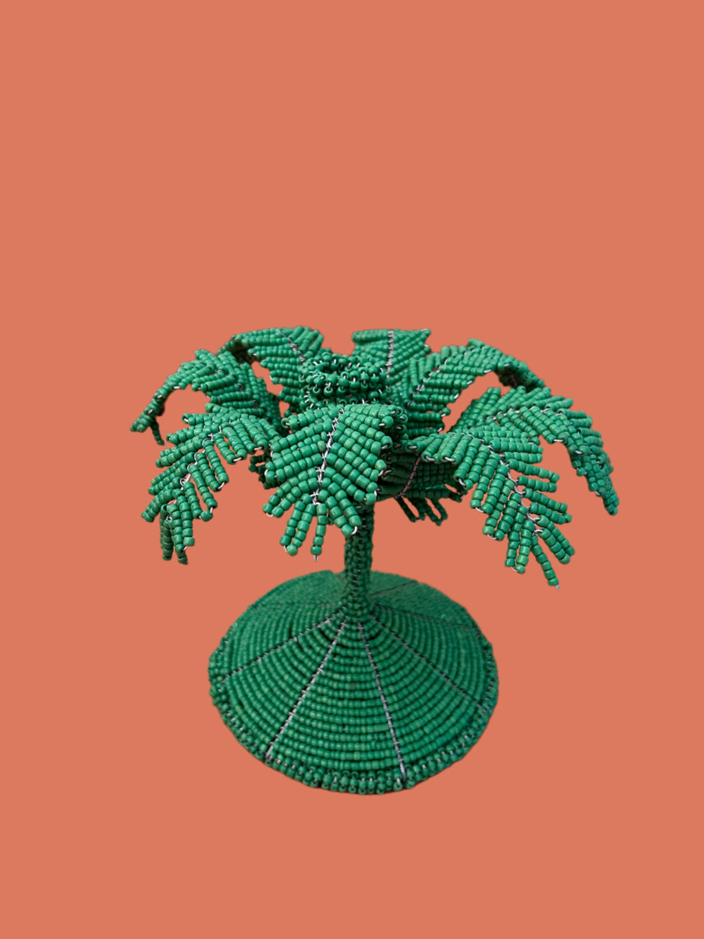 Handcrafted Beaded Palm Tree Candle Holder | Truffle Pig Pantry