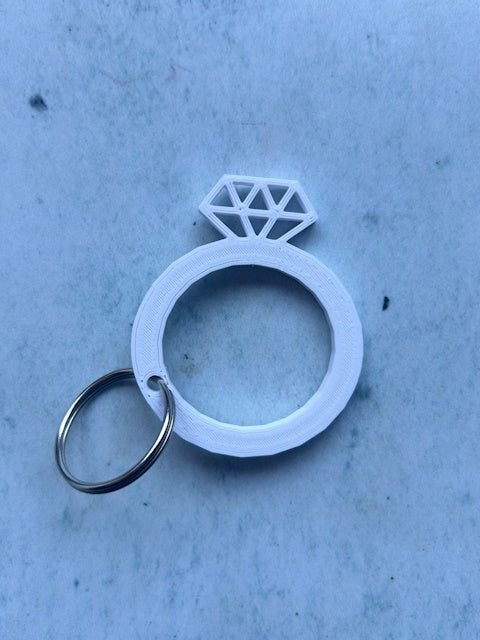 Diamond Ring Keyring