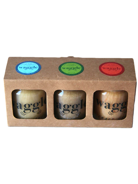Honey Gift Set | Waggle Trio of Raw Creamed Honey