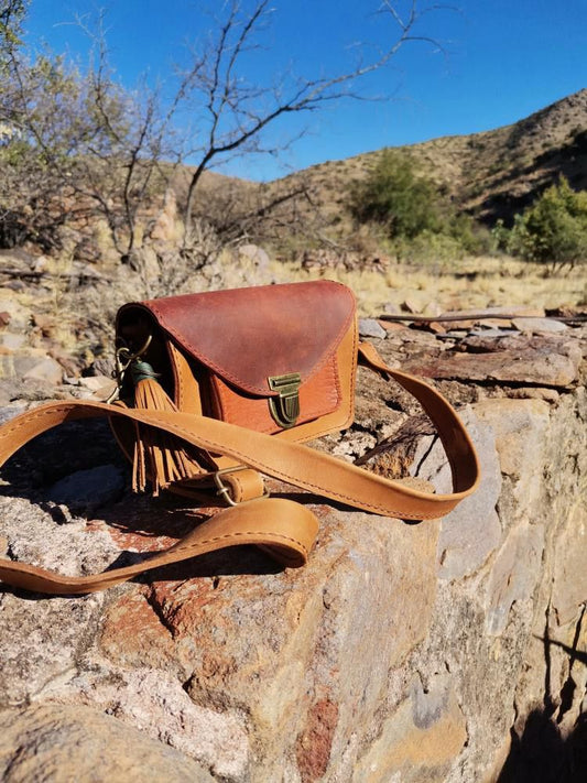 Leather Cross-Body Hand Bag