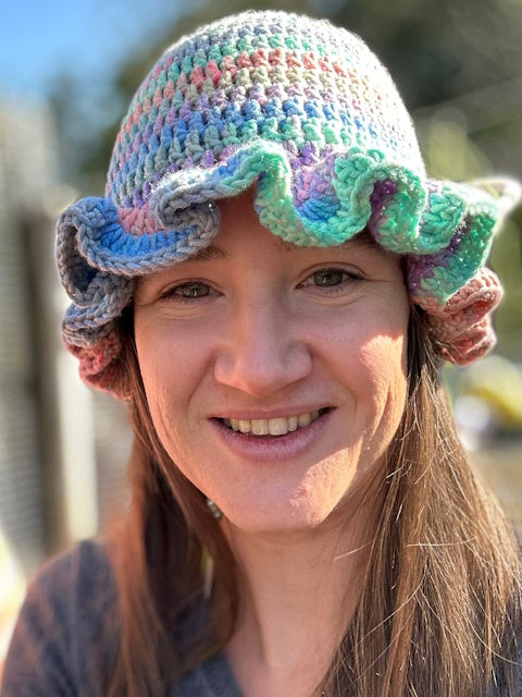 Crochet Ruffled Hat