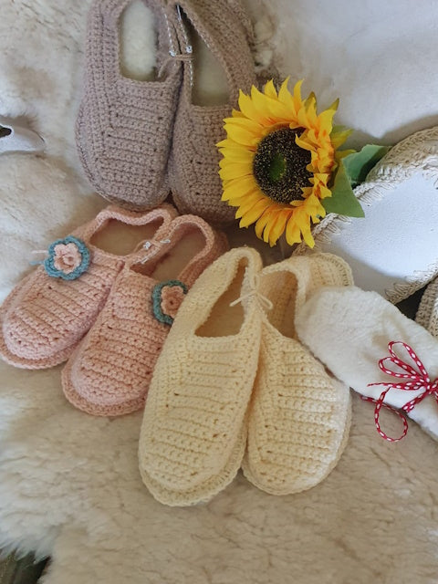 Sheepskin Travel Slippers, Agora Crafts