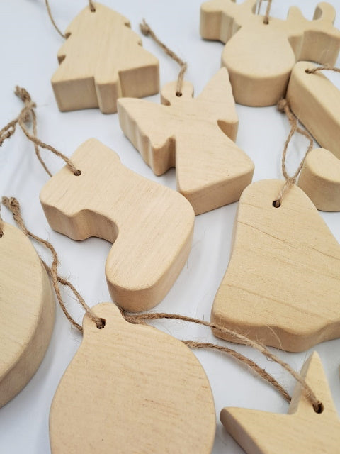 Set of 10 Handmade Christmas Ornaments