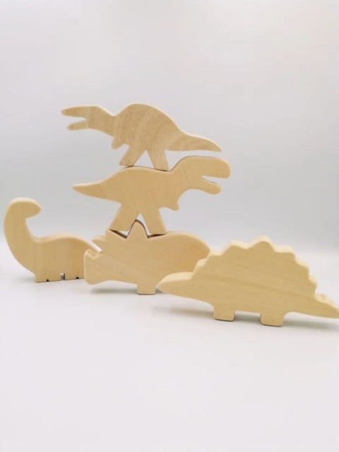 Wooden Dinosaur Play Set
