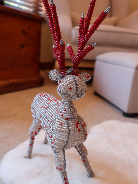 Large Beaded Christmas Reindeer