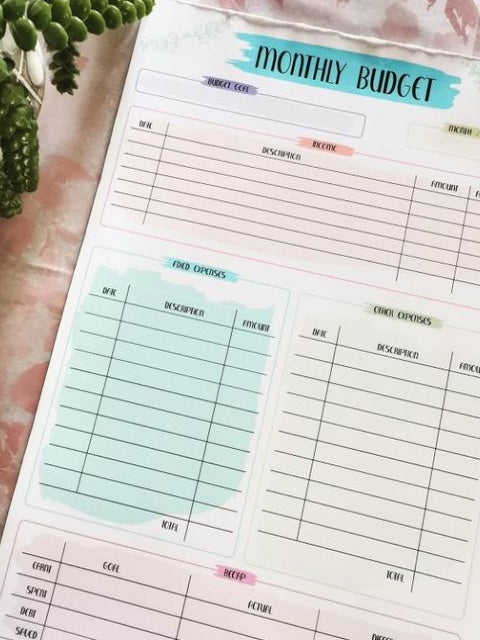 Monthly Budget Planner, by The Paper Collection - Truffle Pig Recce